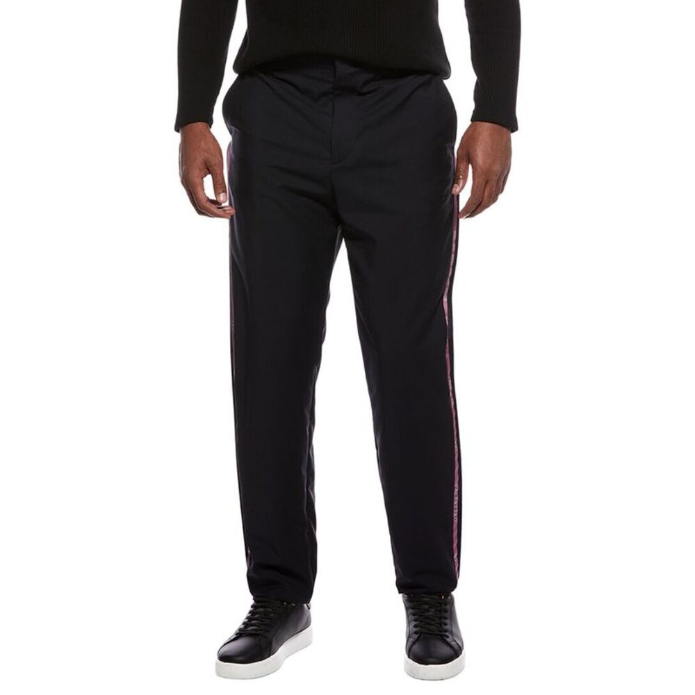 Valentino Mens  Wool & Mohair-Blend Trouser, Black